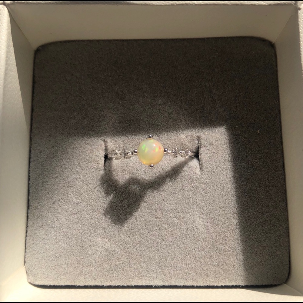 Natural Opal Gemstone Ring